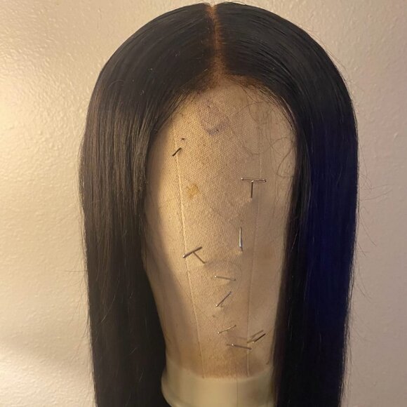 5x5 HD Transparent Lace Closure Wigs Human Hair straight - Picture 6 of 14